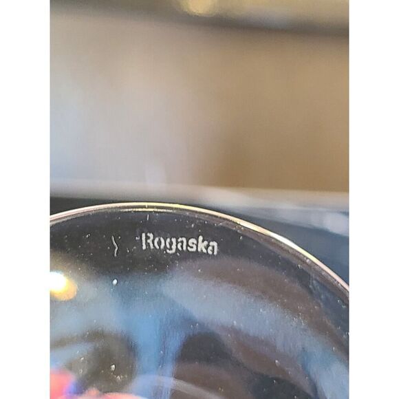 Rogaska Stemmed Crystal 8⅛" Water Goblets Glasses Set of (5) Dining Etched EUC - Picture 8 of 10